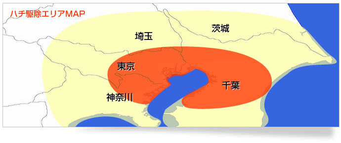 対応エリア地図：千葉、東京